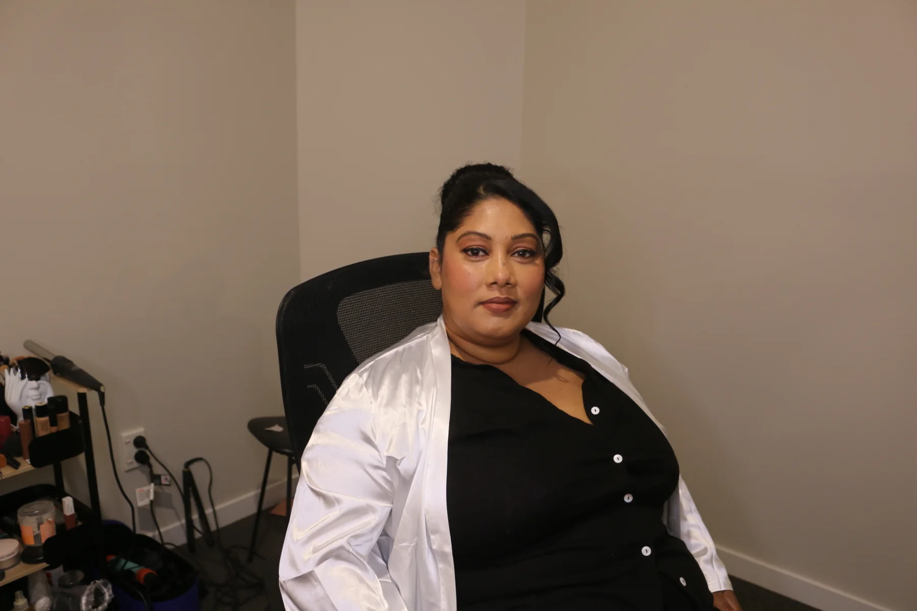 Client portrait before makeup